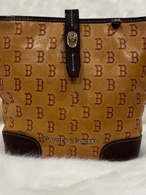 Dooney & Bourke Red Interior Leather-Trim Tote